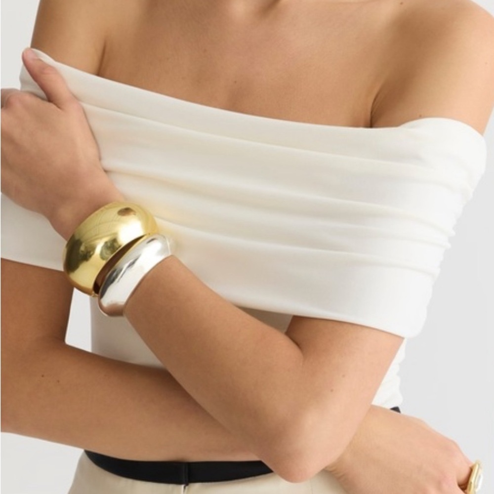 Jcrew Matte jersey off-the-shoulder top